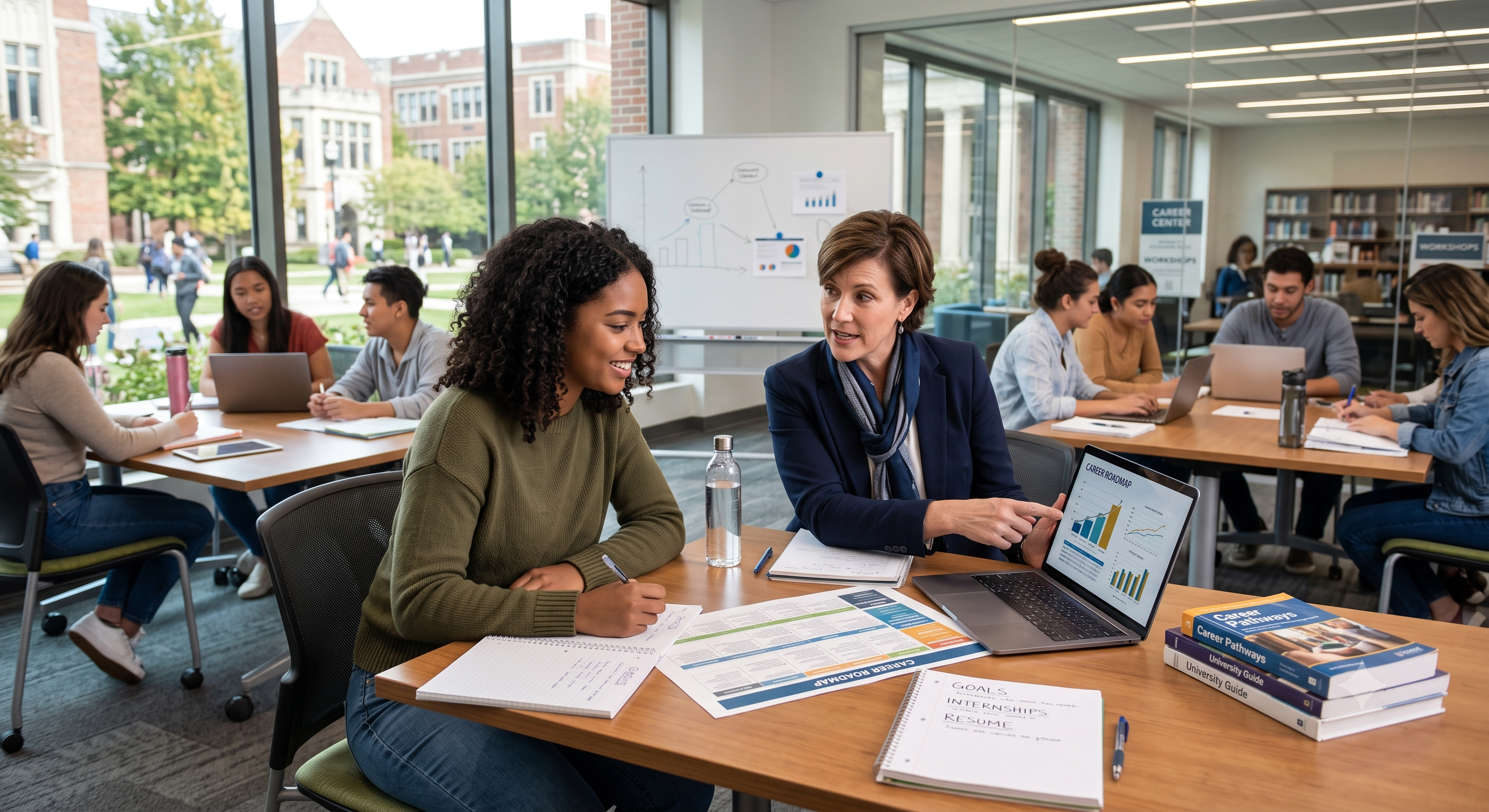 Career planning guide for college students with mentorship and career development